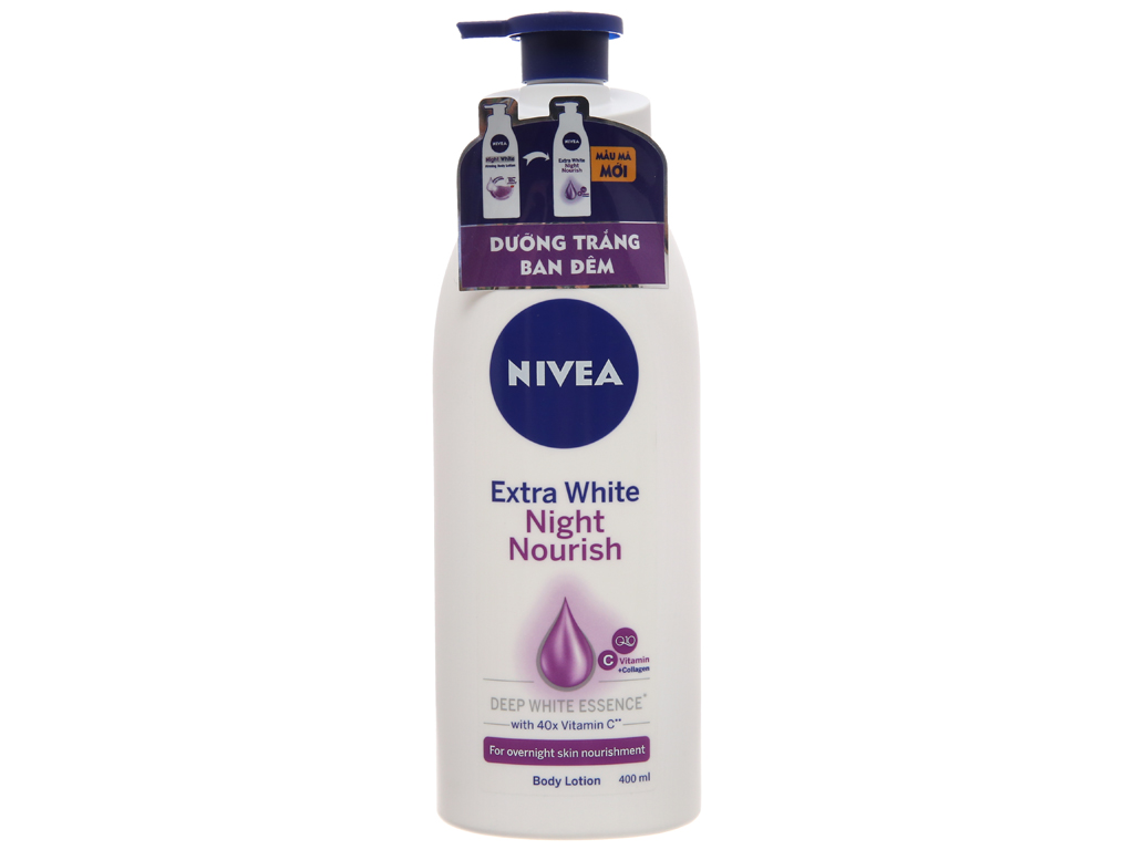 [HCM]Sữa dưỡng thể trắng da Nivea Extra White Night Nourish 400ml