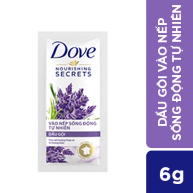 [HCM]Dây 12 gói 6g Dầu gội Dove Vào Nếp Sống động tự nhiên