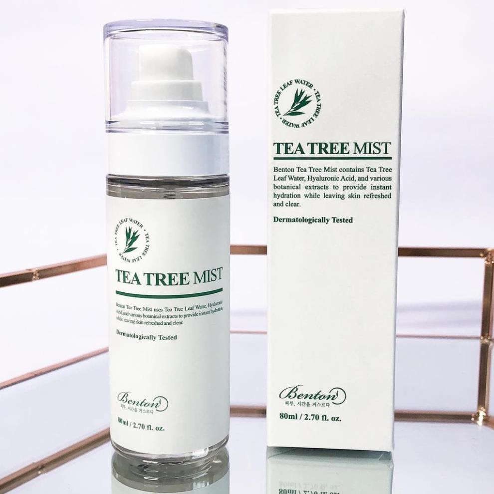 Xịt khoáng dưỡng da giảm mụn benton teatree mist 80ml chính hãng
