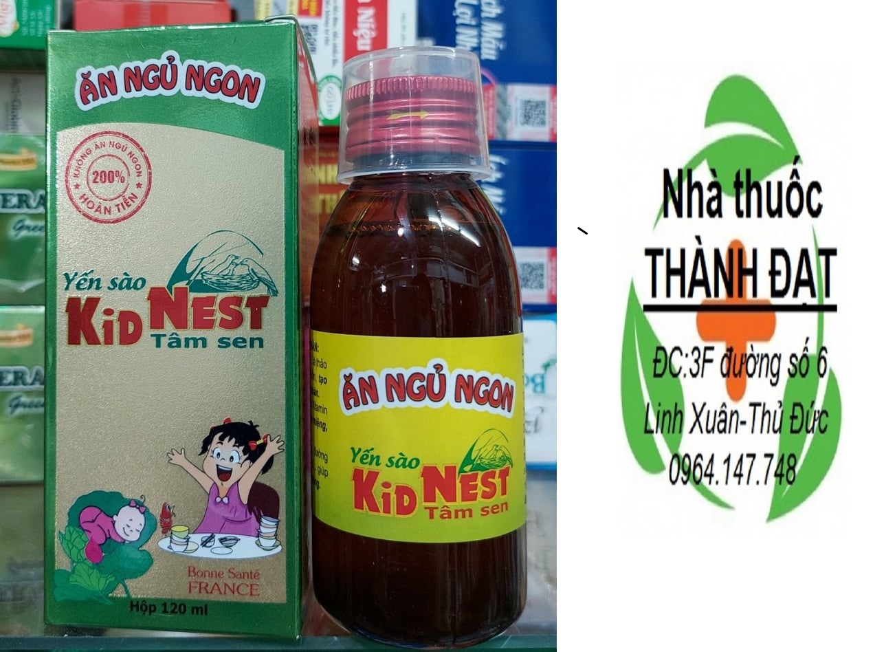 Yến sào kidnest tâm sen giúp bé ăn ngủ ngon kid nest