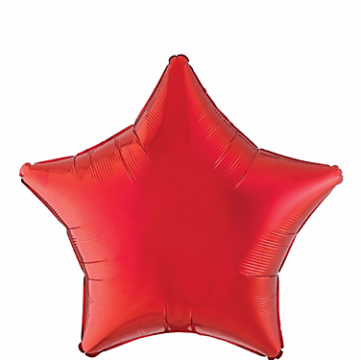 Bóng trang kim hình sao màu đỏ 19in/48cm