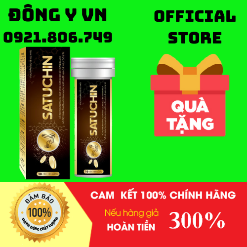 [HCM]SATUCHIN (Hộp 3 tuýp sủi) [Tặng Kèm Thải Độc Gan]Viên sủi trĩ chiết xuất từ hoa hòe-Đông Y VN-Y