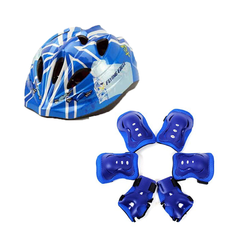 Combo mũ bảo hiểm và bộ bảo hộ cho bé flying eagle cho bé chơi patin trượt ván và đi xe đạp