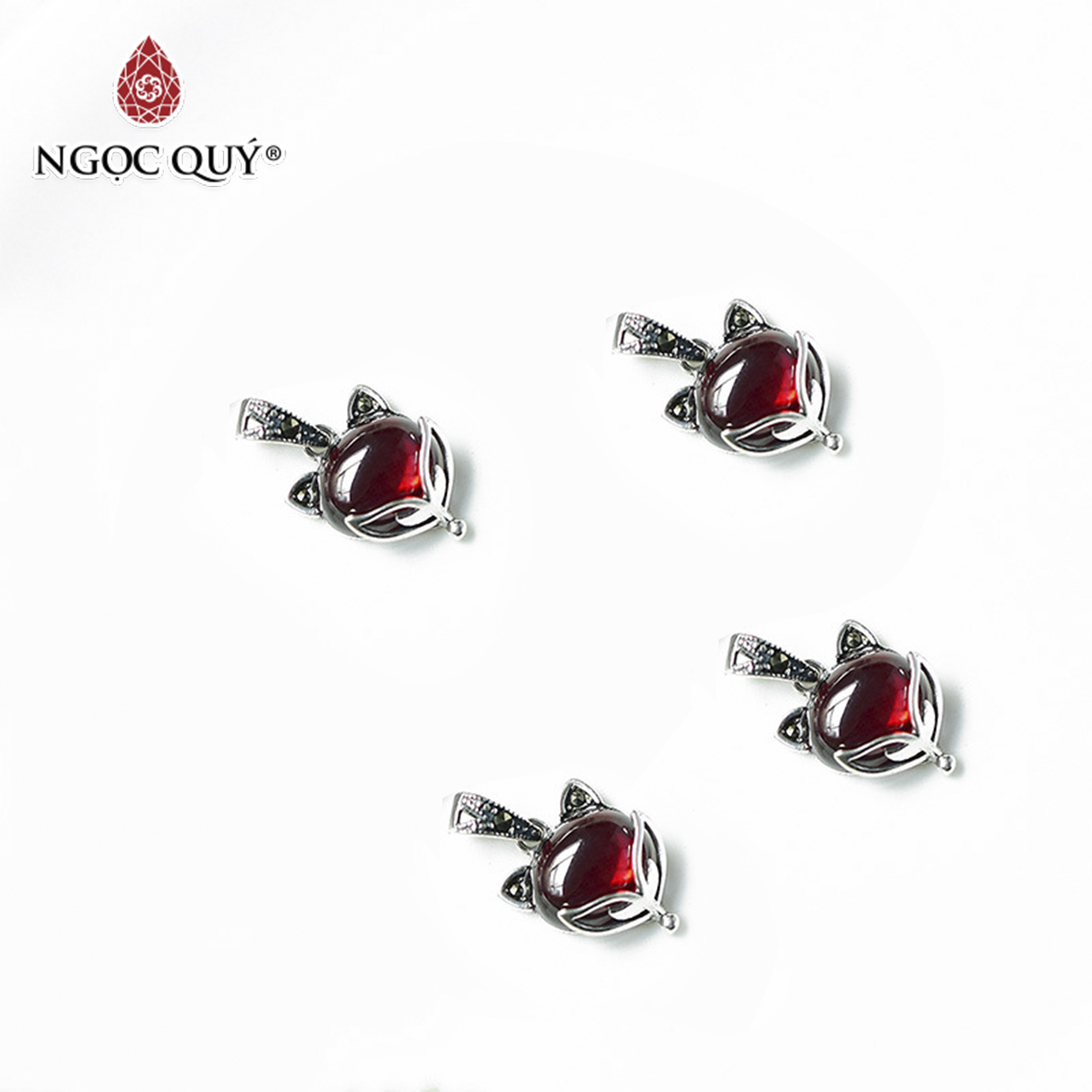 Mặt dây chuyền hồ ly treo 19x10x6mm - Ngọc Qúy Gemstones