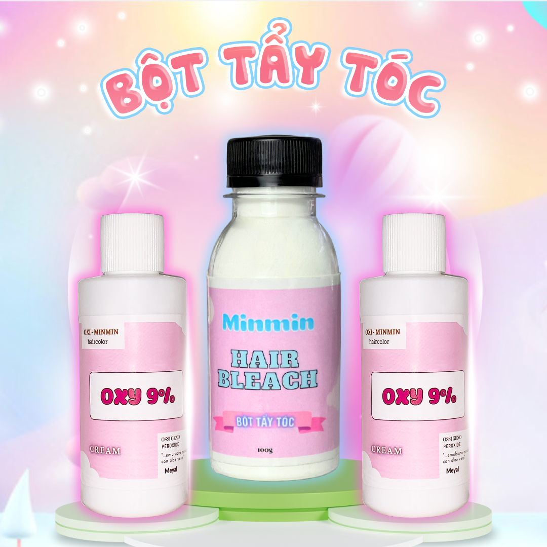 BỘT TẨY TÓC [ bột tạo nền cho tóc tặng kèm bao tay ]