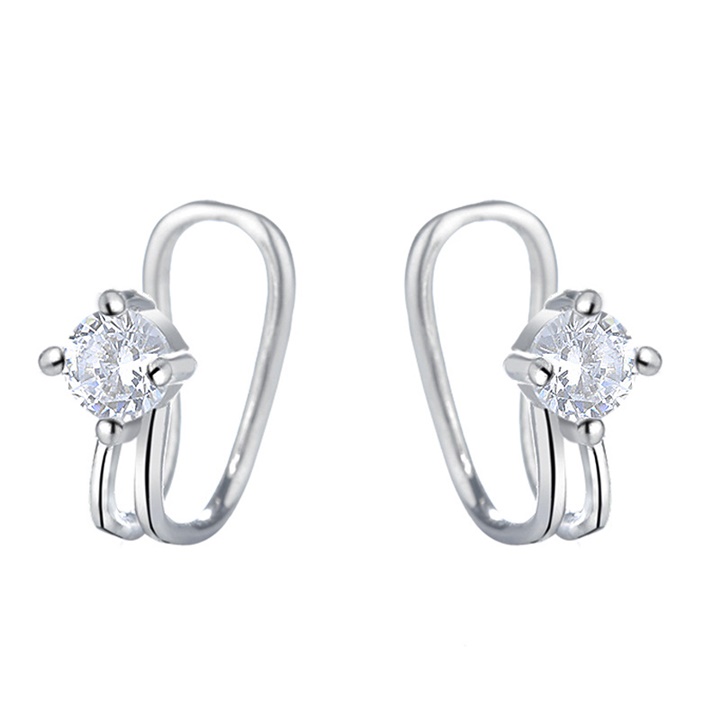 [HCM]Khuyên Tai Bông Tai Kẹp Vành Dẹp Đính Đá/ Một Sao Đơn Giản Dễ Thương - Vani Store