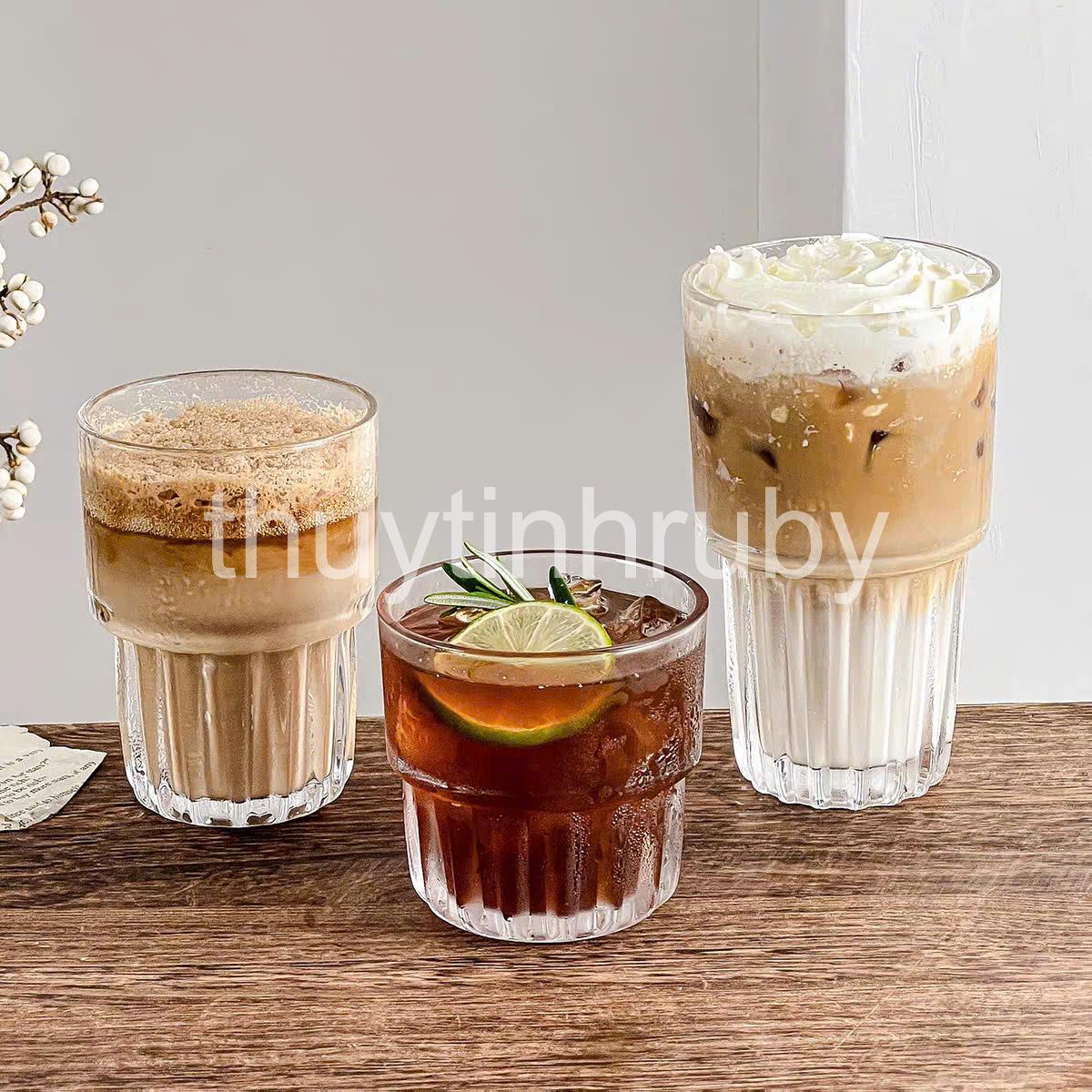 Ly Thủy Tinh Uống Sinh Tố Ly cafe ly cà phê Ly Kem Cốc Uống Trà Sữa Ly Uống Nước Ép Ly Cốc Sinh Tố