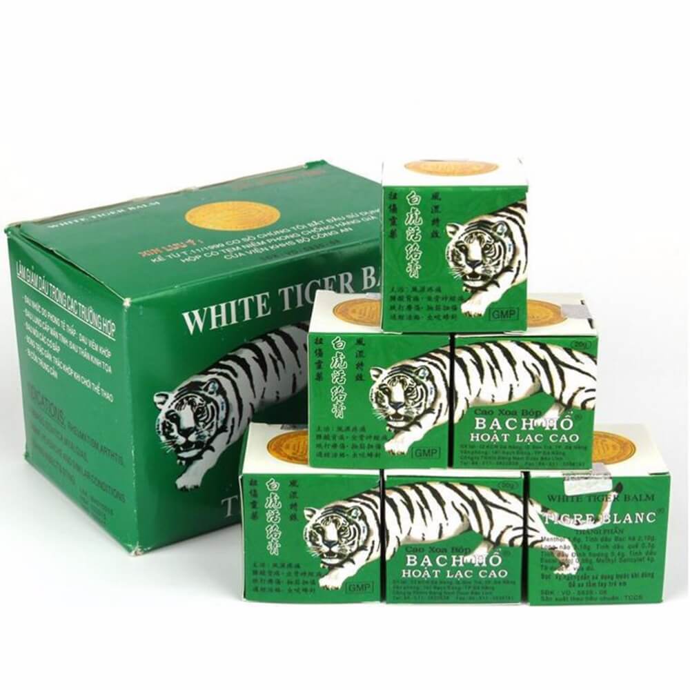 Hộp 12 lọ cao xoa bóp bạch hổ hoạt lạc cao