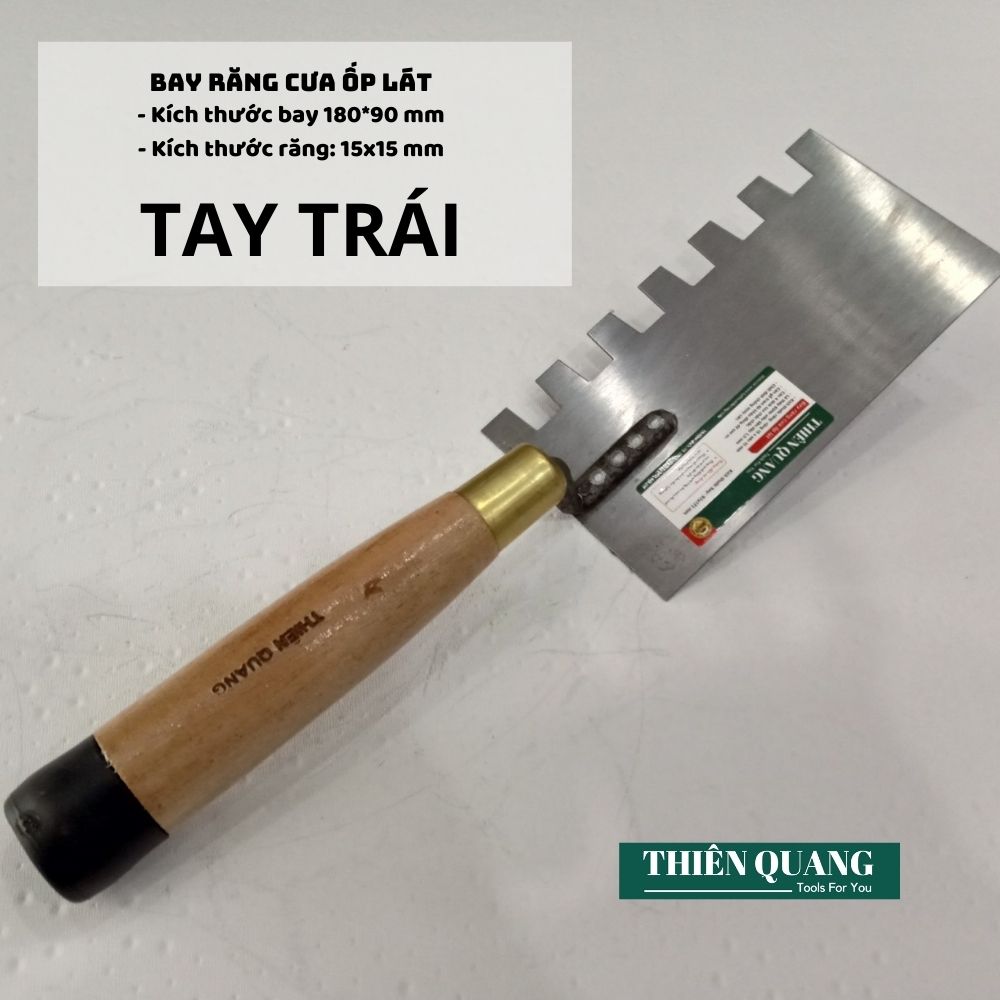 Bay răng cưa ốp lát tay trái - cở răng 15x15mm - thiên quang smarttools