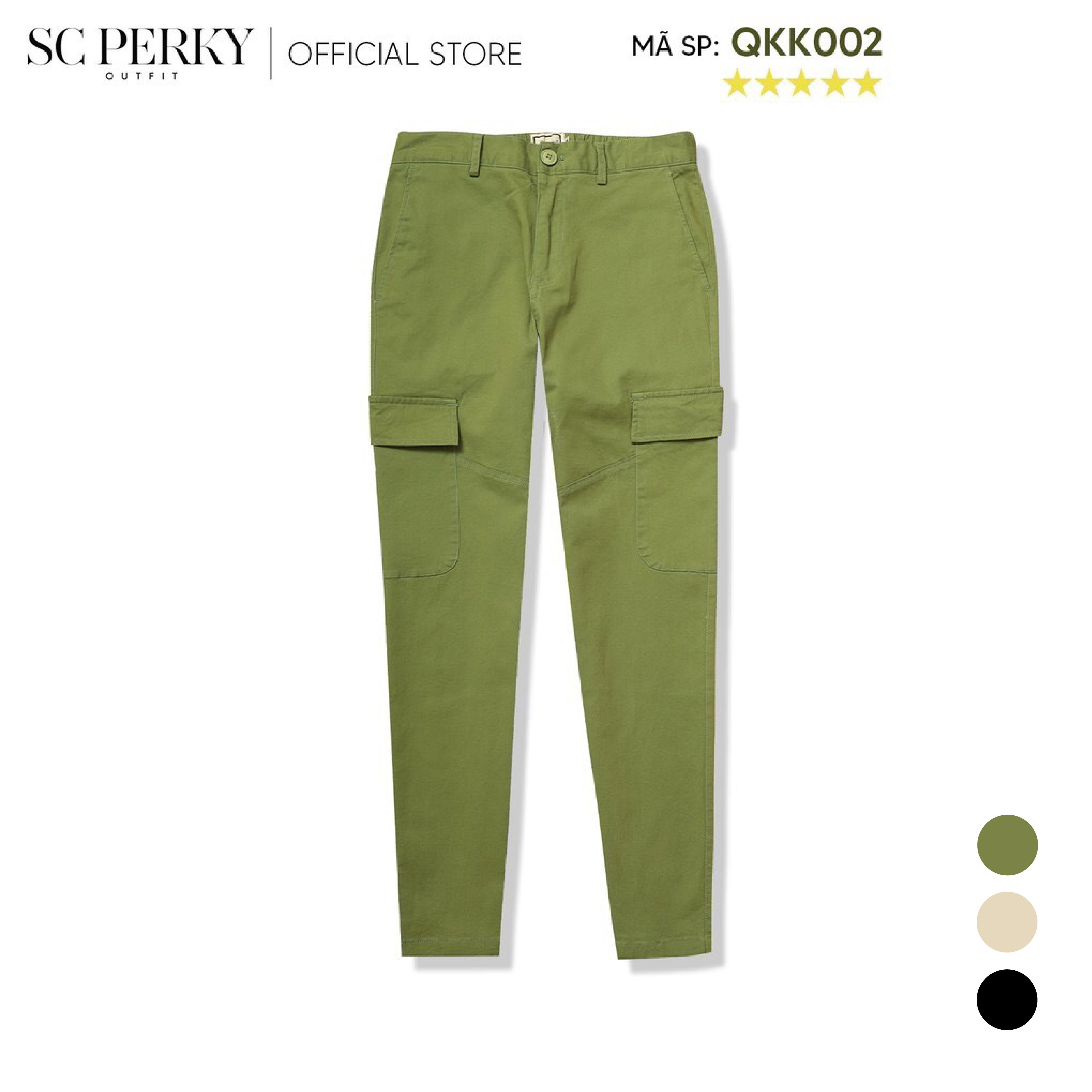 Quần Kaki nam cao cấp Perky outfit S/C QKK002 - Chất liệu Kaki cao cấp co giãn mềm mịn - Quần Kaki form Hàn Quốc thiết kế túi hộp năng động , khoẻ khoắn