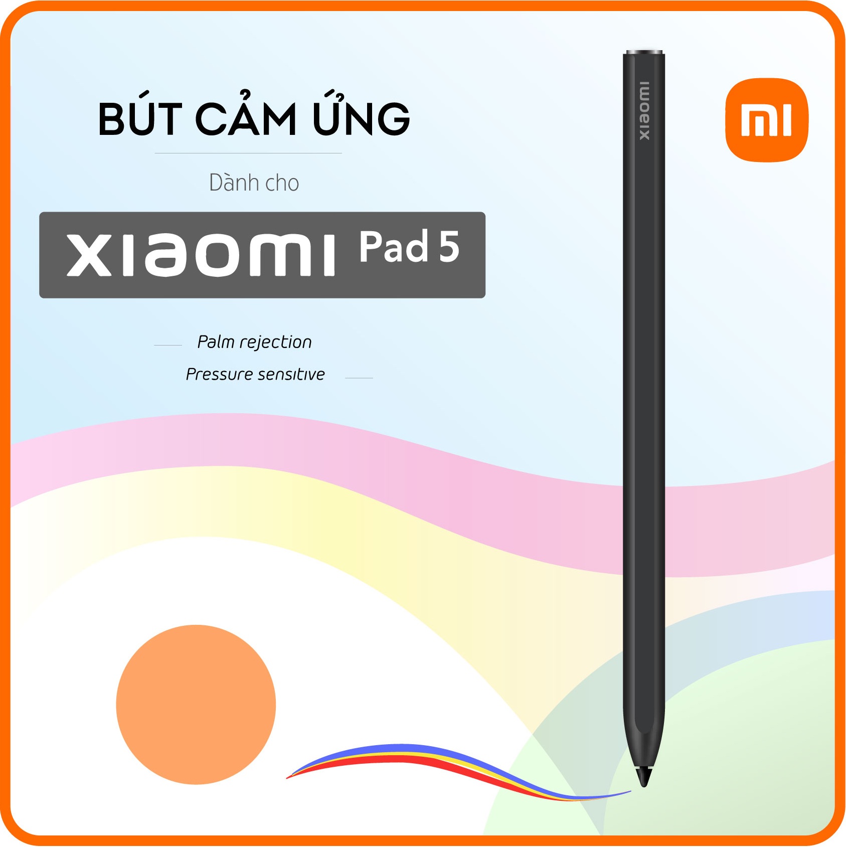  Bút cảm ứng cho Xiaomi Pad 5 - Chức năng tì tay và cảm ứng lực nhấn. Kết nối Bluetooth. SP Mới BH 1 Năm 