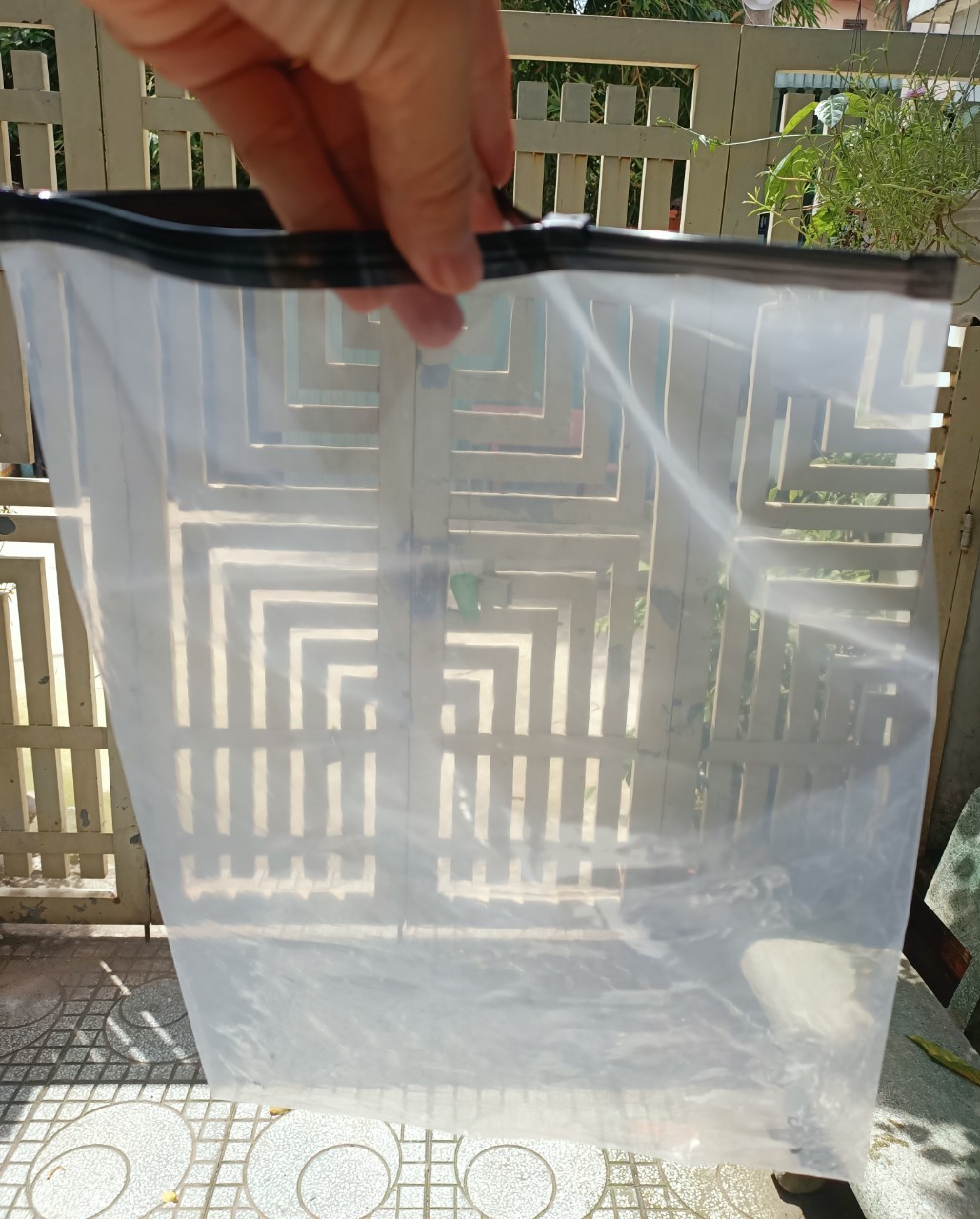 Túi Zip trong có khóa kéo đen (1kg) đựng quần áo, giày dép