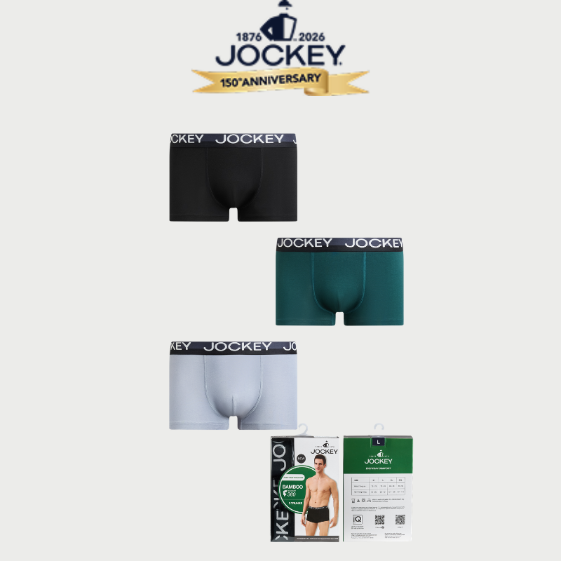 Combo 3 Quần lót bamboo nam Jockey dáng trunk - J4118