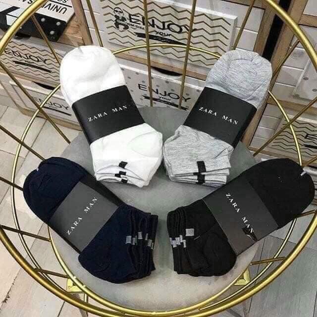 Lố 10 đôi tất nam Zara Men cổ ngắn, Sét 10 tất nam Zaza siêu mềm