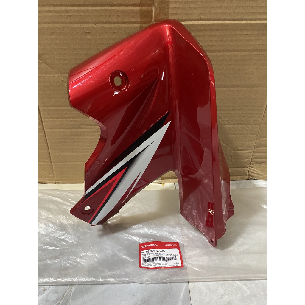 Ốp ống yếm bên trái honda wave rsx110 năm 2010 màu đỏ.
