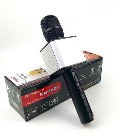 Micro không dây, mic bluetooth, mic karaoke, mic thu âm, micro kèm loa bluetooth karaoke sd-08 bảo hành 12 tháng