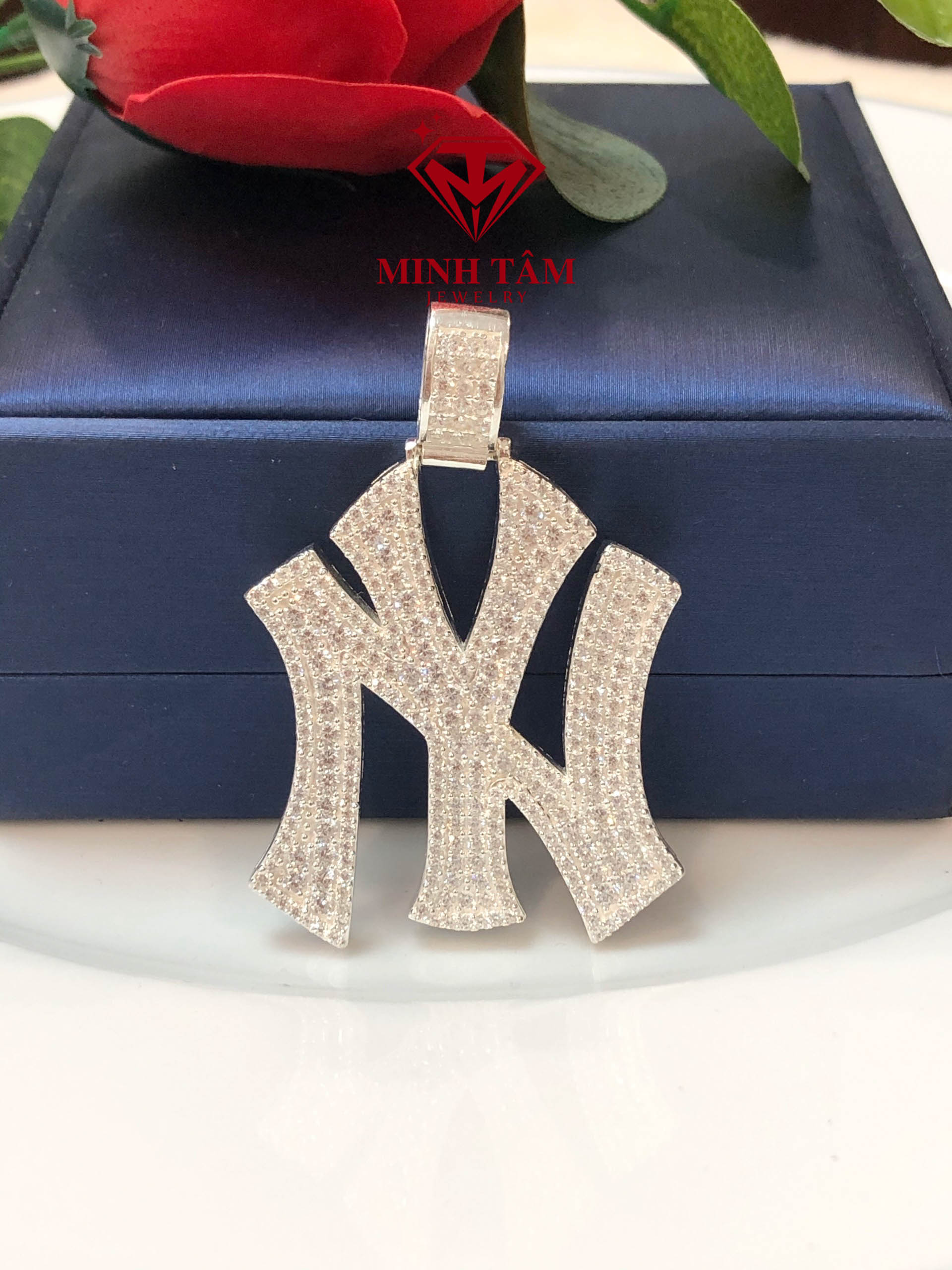 Mặt dây chuyền NY bạc ta cho nam,Mặt dây chuyền bạc nam NY-Minh Tâm Jewelry