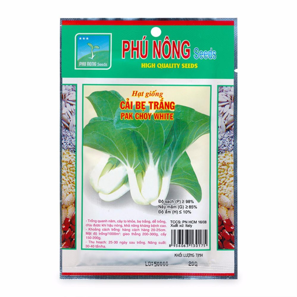 Hạt giống cải bẹ trắng, dễ trồng, chịu nóng, ngắn ngày
