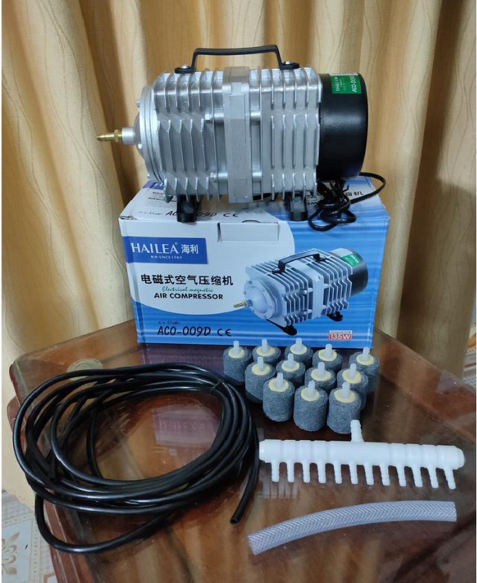Máy sủi khí HAILEA ACO-009D công suất 120w, 135w, 160w sục khí oxy cho bể cá, hồ cá, chạy êm
