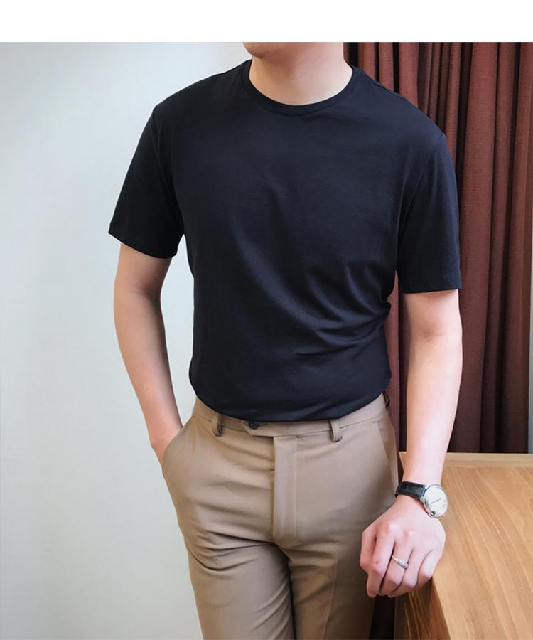 Áo thun trơn VyVy màu đen size S - 3XL unisex nam nữ.