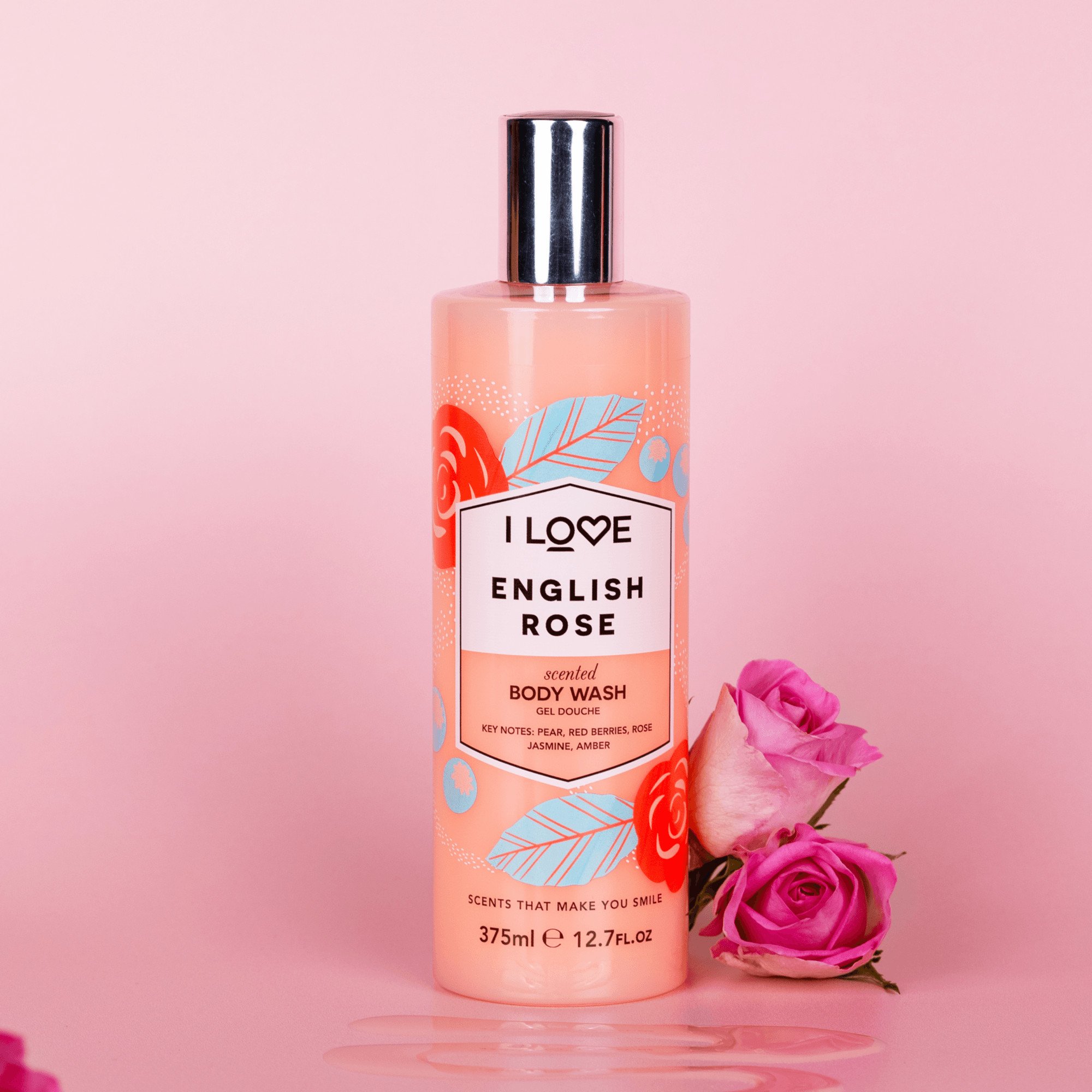Sữa tắm tinh dầu hoa hồng I Love English Rose 360ml