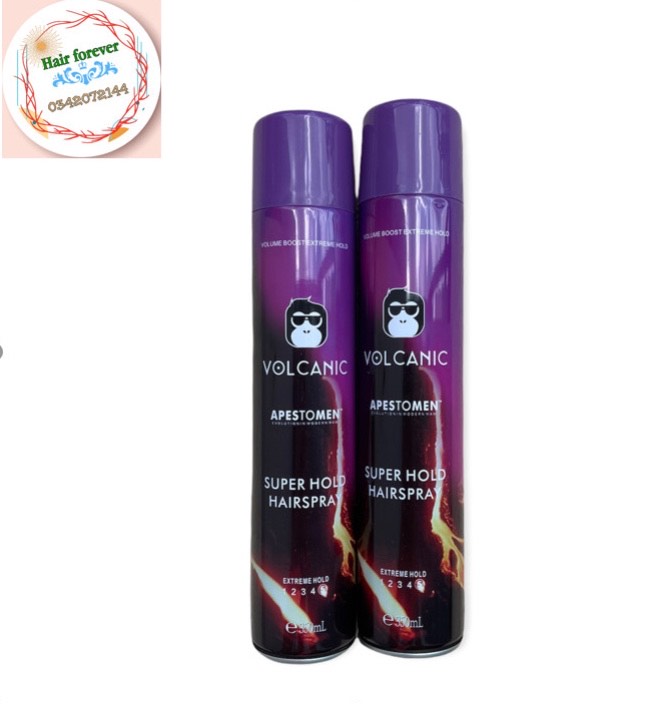 Keo gôm xịt tóc VOLCANIC BUTTER 320ML, giữ nếp cực bền, gôm tạo kiểu cứng.hương nước hoa cực thơm _Hair forever love