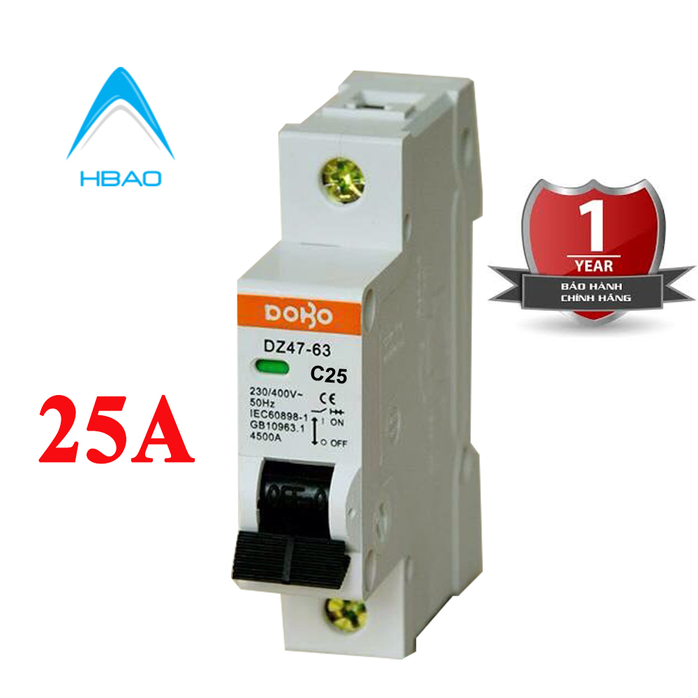 [HCM]Cầu Dao điện 1 pha 25A cầu dao  tép  Cầu dao 1 pha CB 1 pha  aptomat  át MCB Dobo Electric Korea