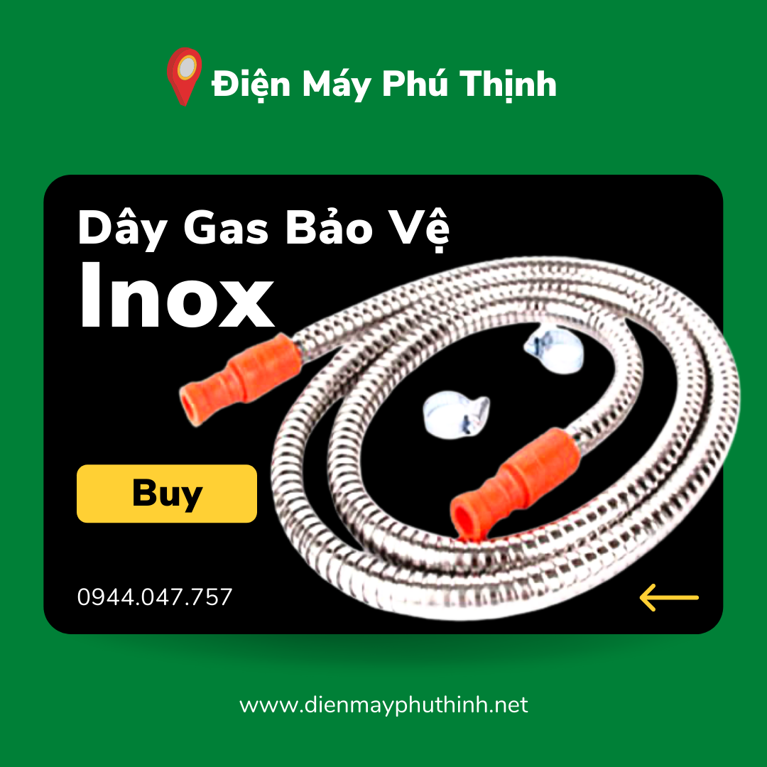 Dây dẫn gas bọc inox WATASHI cao cấp chống mài mòn và chuột cắn