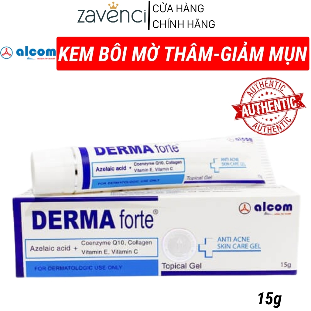 DERMA FORTE Megaduo Kem mụn gel ngừa mụn làm sạch mụn mờ sẹo thâm dạng gel 15g Zavenci