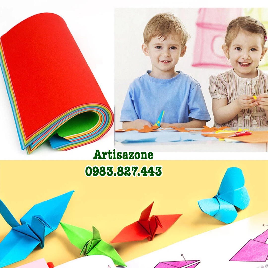 Giấy Origami nhiều màu tập 100 tờ - Đọc kỹ mô tả sản phẩm dưới bài viết