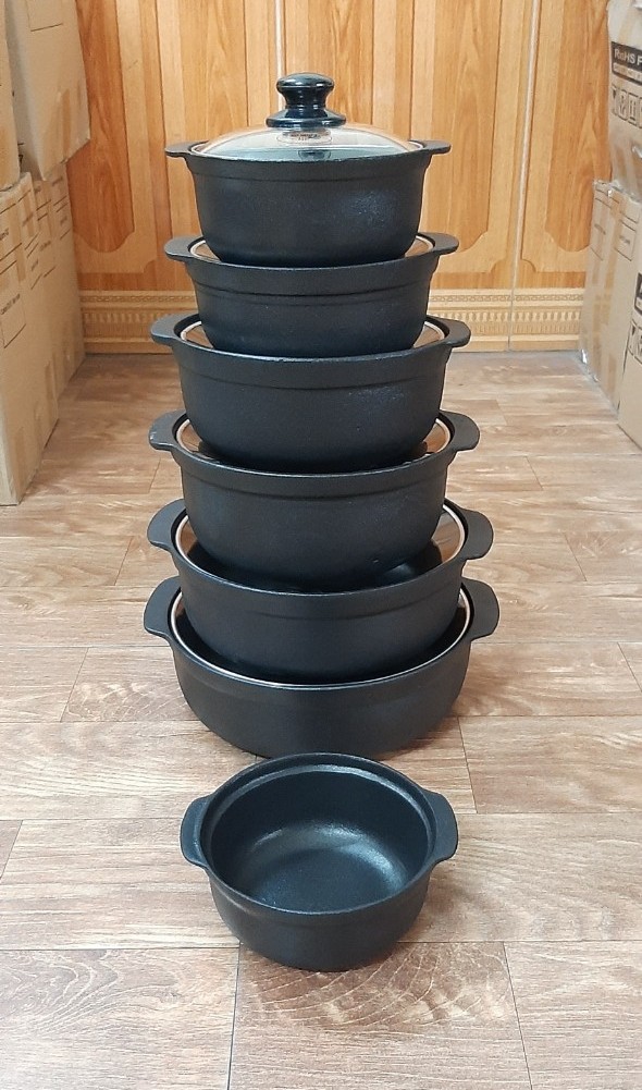 NỒI GANG CHỐNG DÍNH KHO THỊT CÁ , NẤU LẨU ĐK 15,5-27CM
