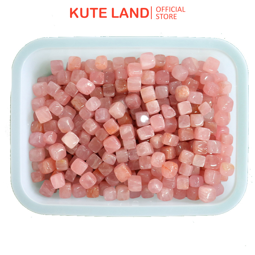 Đá Thanh Tẩy Viên Vuông Loại To Rose Quartz