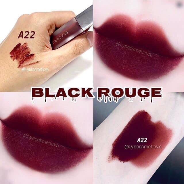 Son Kem Black Rouge Ver 4 Màu A22 Vampire Rose: Đỏ nâu maple