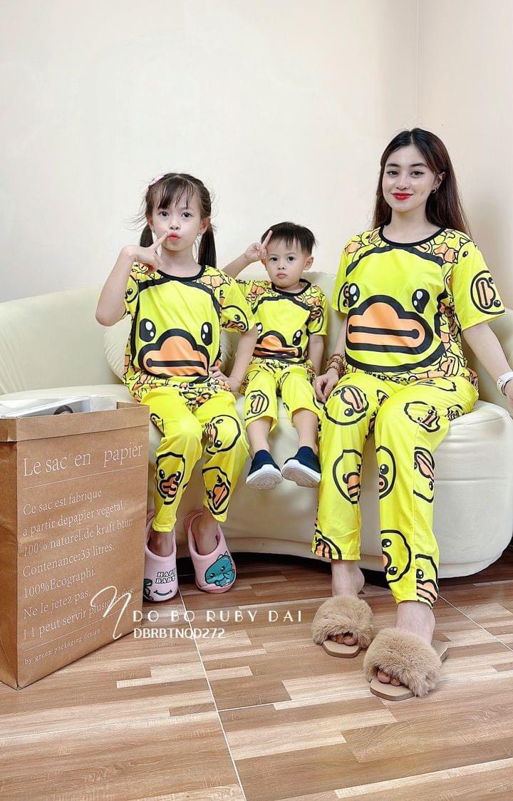 Đồ bộ quần dài cho mẹ và bé, đồ bộ cho bé trai và bé gái