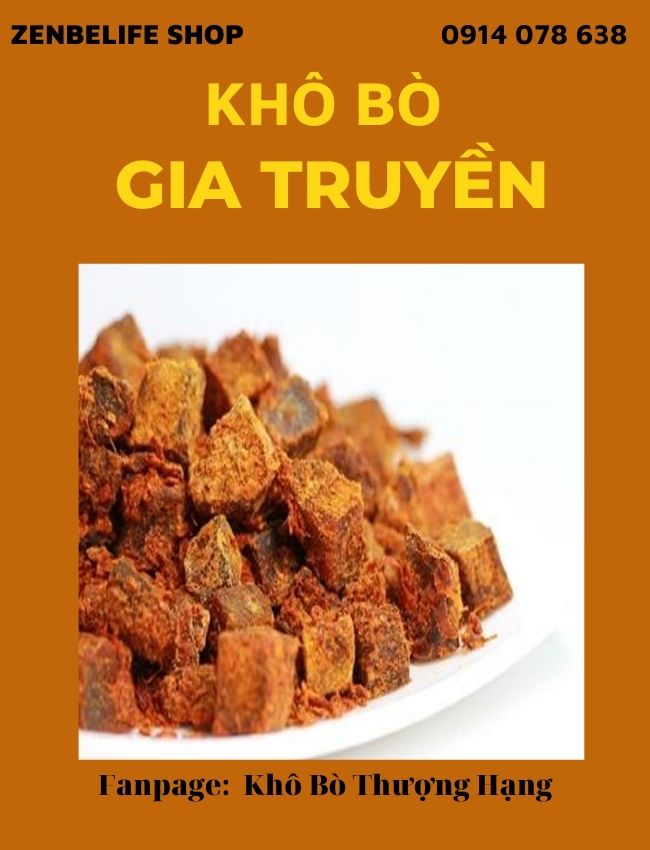 Khô bò nhà làm của zenbelife 500gr. ăn là ghiền