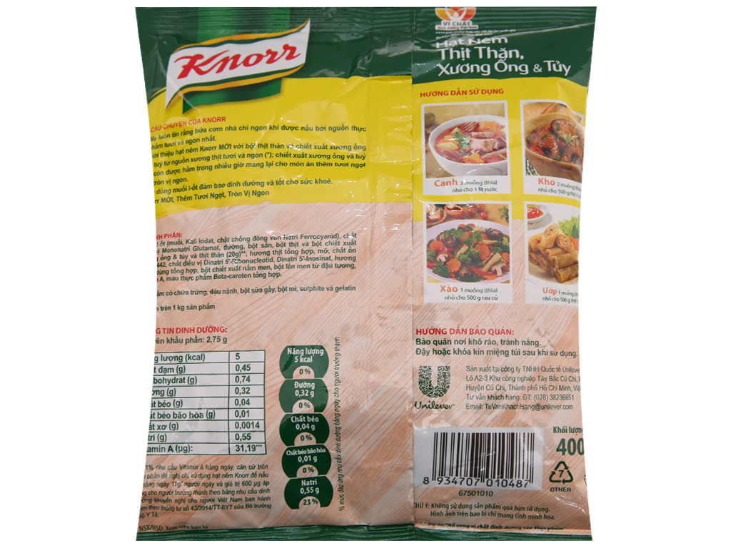 Hạt nêm knorr gói 400g