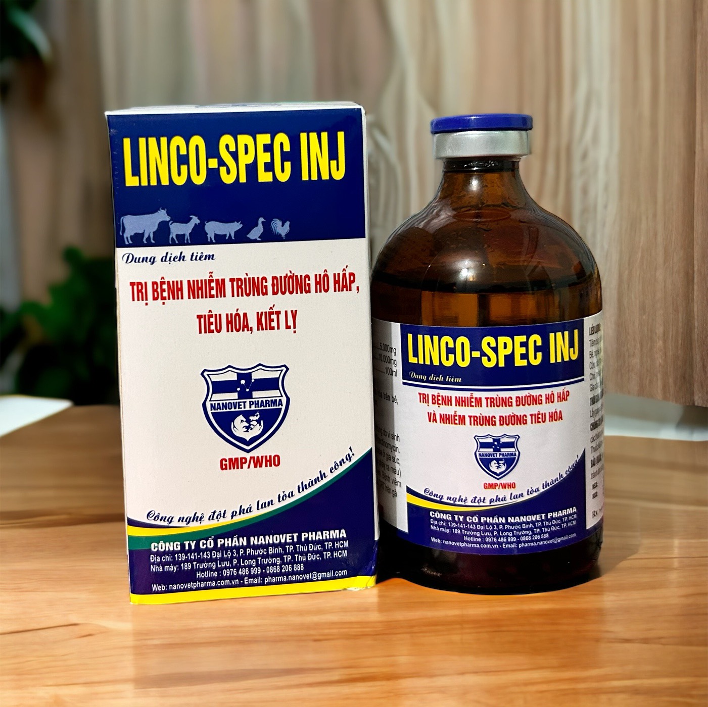 1 chai 100ml LINCO-SPEC dứt điểm viêm khớp, viêm phổi, khò khè gà đá, gà, heo, bò, dê