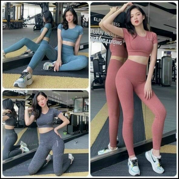 Set dệt cao cấp Quảng châu tập Gym-yoga-thể thao
