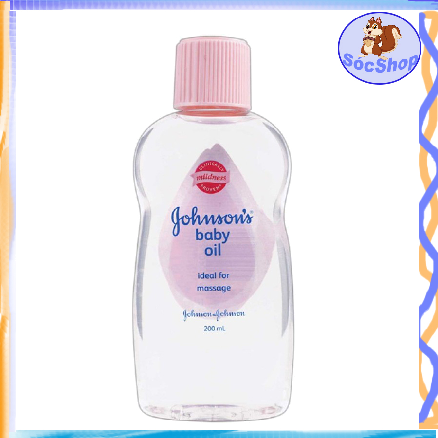 Dầu mát-xa và dưỡng ẩm Johnson's baby Oil Dầu khoáng tinh khiết nhẹ dịu, Công thức khóa độ ẩm gấp 10 lần