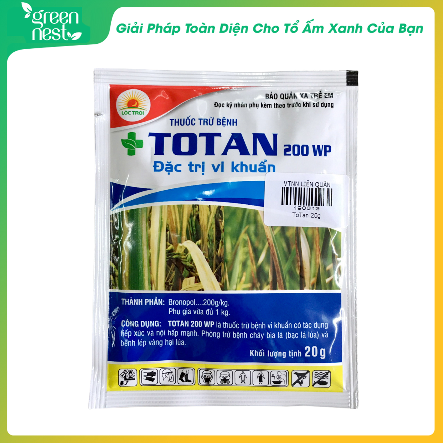 Thuốc trừ bệnh totan lộc trời 200wp 20gr - loại trừ vi khuẩn