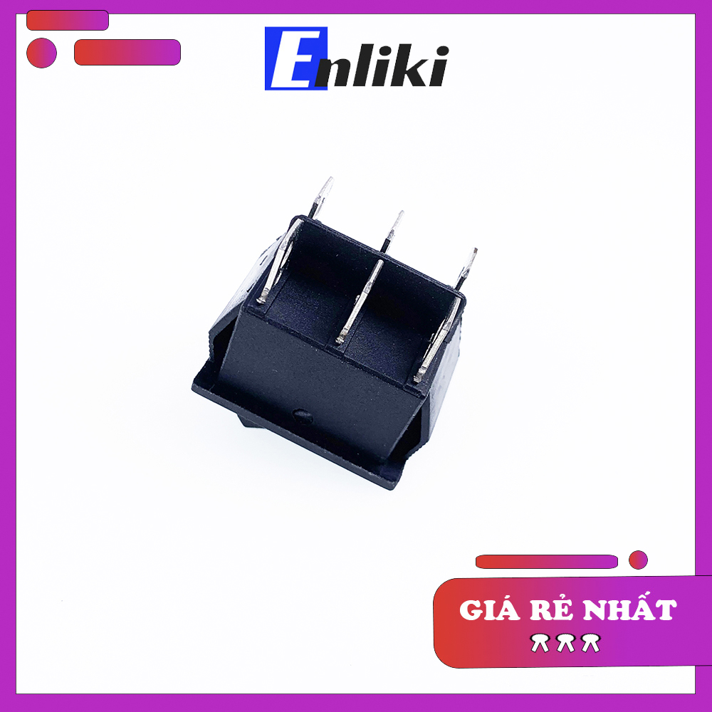 16a 250v công tắc kcd4-202 31*25mm 6 chân màu đen