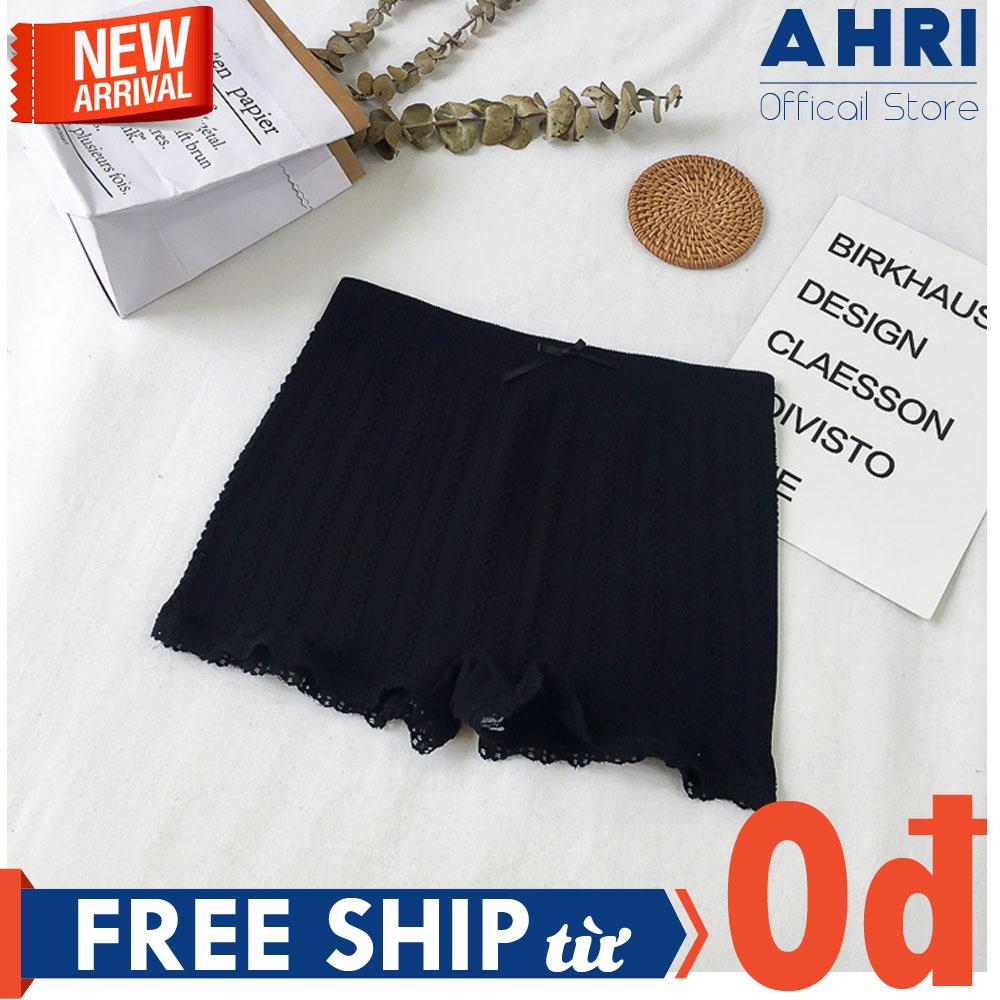 Quần Bảo Hộ Mặc Váy Nữ Vải Cotton Phối Ren Co Dãn 4 Chiều Siêu Hot