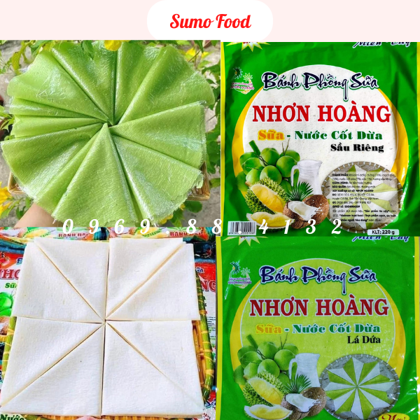 Bánh phồng sữa nhơn hoàng, hoàng dung - đặc sản miền tây 220g/300g