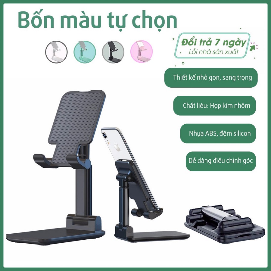 [Xả Kho] Giá đỡ điện thoại ipad gấp gọn, đế vững chắc có lót chống trượt-Giá đỡ điện thoại máy tính bảng cực kỳ tiện dụng chống tê mỏi tay-Giá Đỡ Điện Thoại livestream xem video Ổn Định Xoay 360 Độ