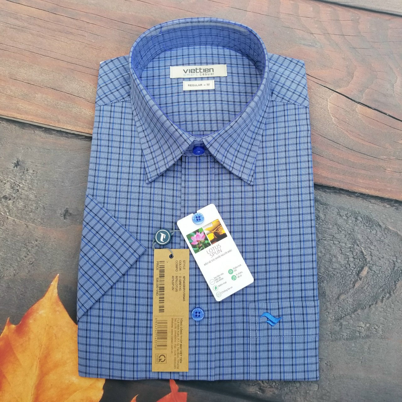 [HCM]Aó sơ mi nam công sở Việt Tiến tay ngắn - tà ngang SMART CASUAL mã 6P0403NR1 chính hãng  cao cấp phom suông REGULA - lai bằng .SHOP HỨA - THỜI TRANG NAM CÔNG SỞ