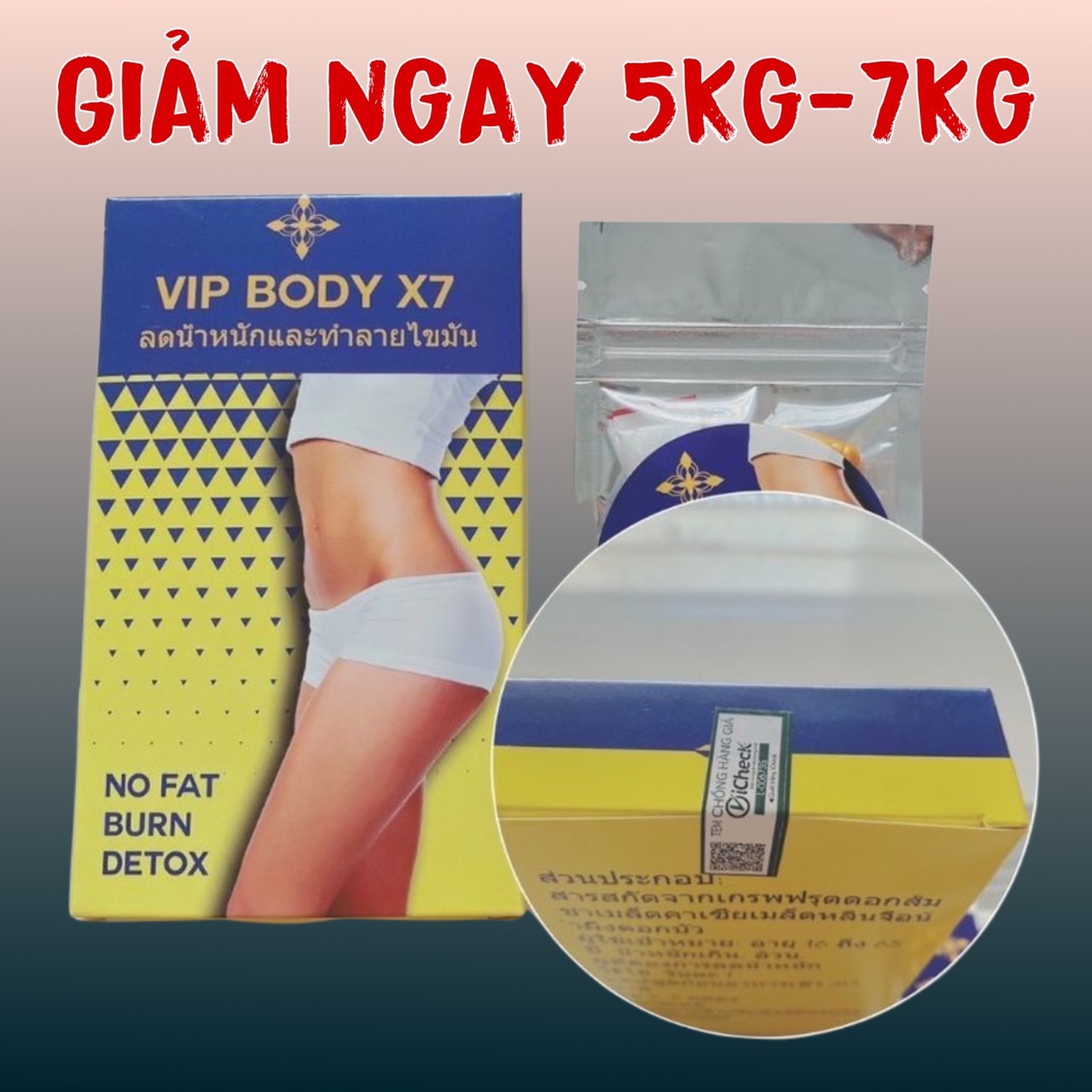 THẢO MỘC GIẢM CÂN SIÊU TỐC X7 THAILAND 30V ( Chính Hãng) Tặng Kèm Thước Dây