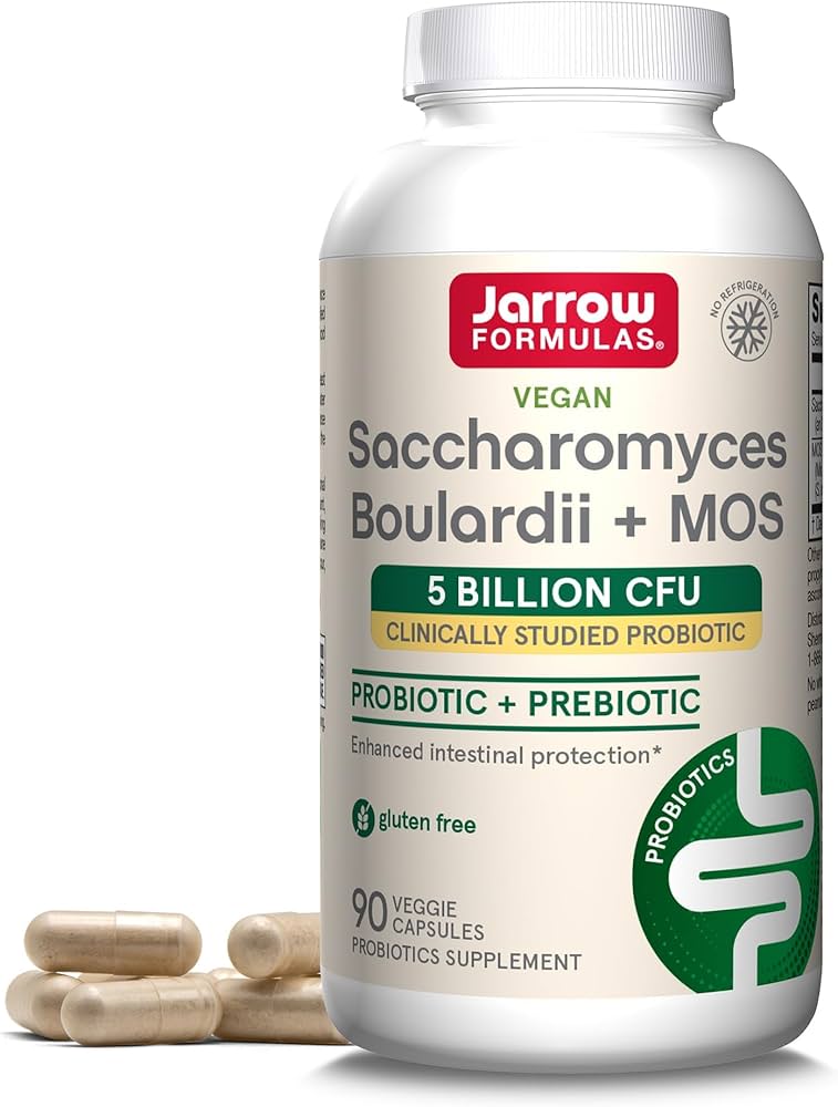 Viên uống bổ sung lợi khuẩn - Hỗ trợ tiêu hóa Jarrow Saccharomyces Boulardii Plus MOS 5 Billion