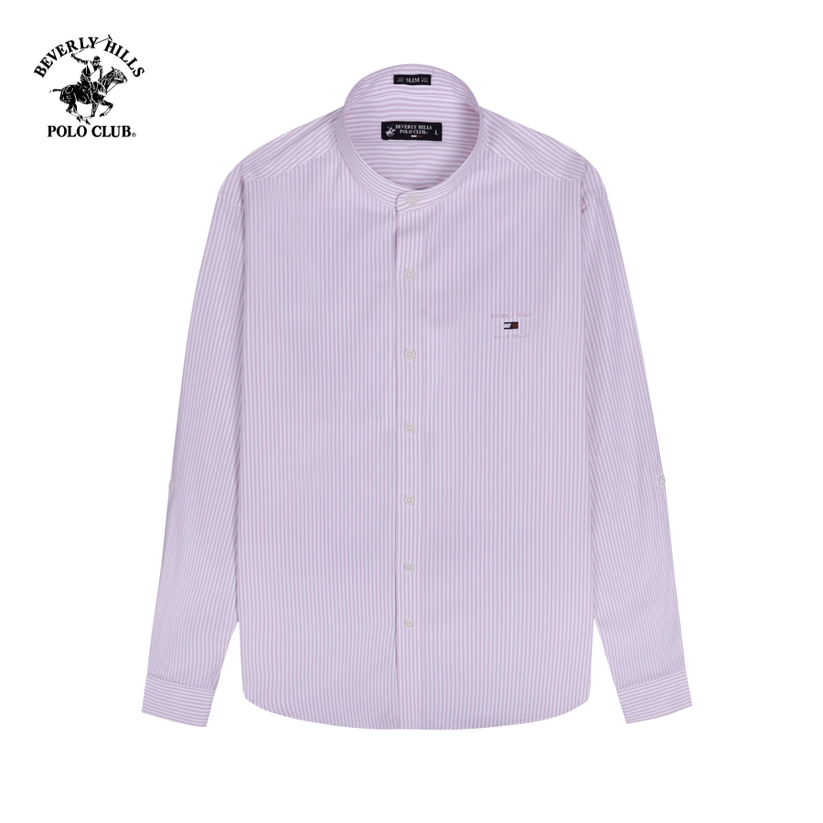 Áo sơ mi dài tay Nam Slim Fit Cotton Hồng Trơn-CMSLW23TL009