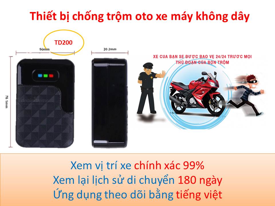 Thiết bị chống trộm oto xe máy pin 6K,App hoàn toàn bằng tiếng việt, nghe âm thanh xung quanh