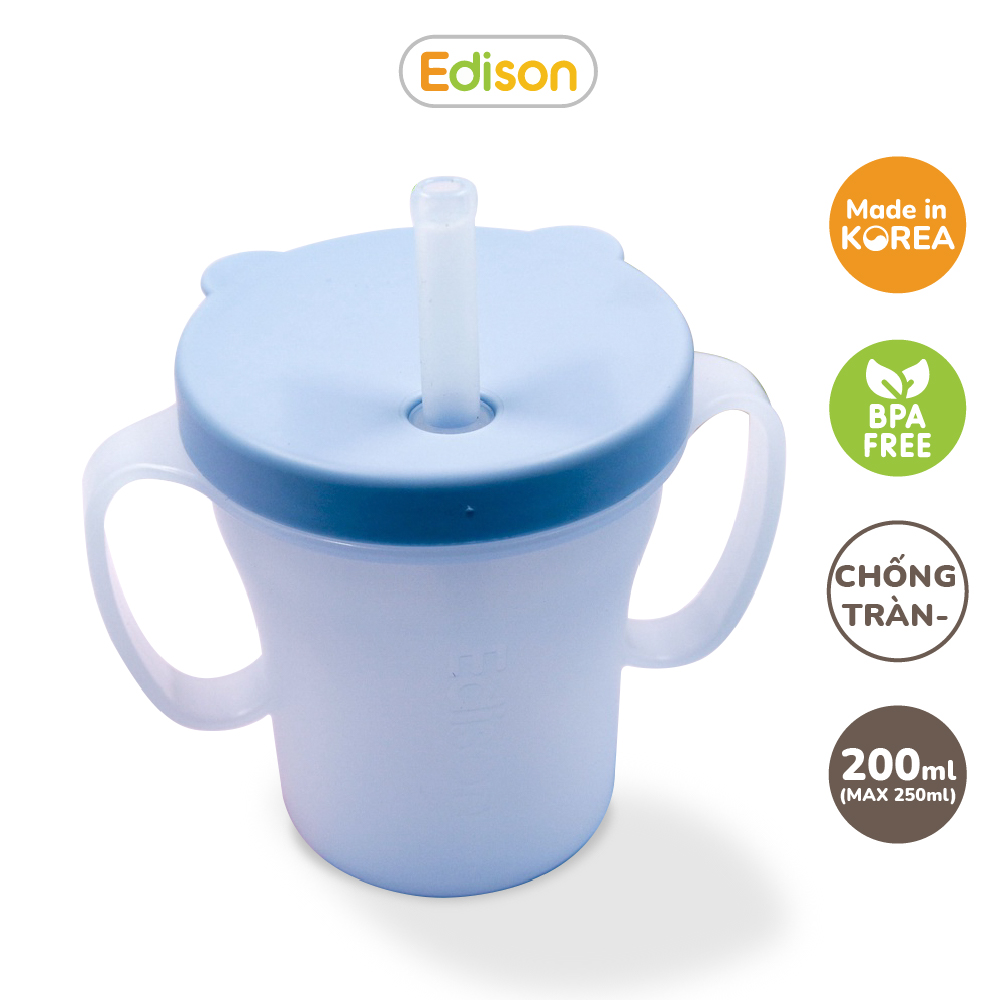 Cốc tập uống nước cho bé Hàn Quốc Edison - Cốc tập uống 3 giai đoạn cho bé từ 6 tháng - Đồ dùng ăn dặm chính hãng